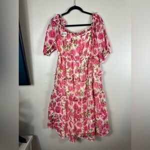 Boohoo size 16 nwt 18” p2 p. 3/4 sleeve 36”length waist 14” with stretch